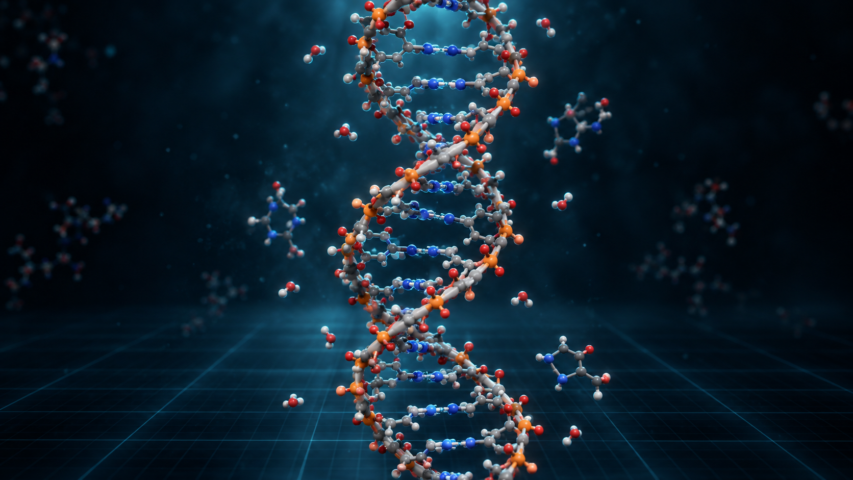 Visualisation moléculaire d’une double hélice d’ADN